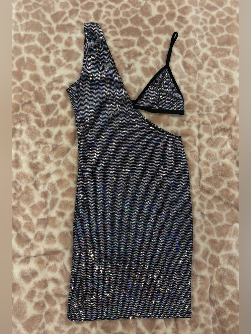 Bedazzled Women’s Half Strap Cut Dress